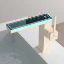GobekUsa Gun Grey Digital Display Basin Faucet: Modern Black Bathroom Sink Tap with Temperature Display