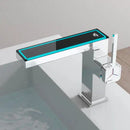 GobekUsa Gun Grey Digital Display Basin Faucet: Modern Black Bathroom Sink Tap with Temperature Display