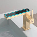 GobekUsa Gun Grey Digital Display Basin Faucet: Modern Black Bathroom Sink Tap with Temperature Display
