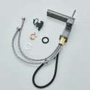 GobekUsa Gun Grey Digital Display Basin Faucet: Modern Black Bathroom Sink Tap with Temperature Display