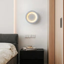 GobekUsa Gypsum White LED Full Moon Star Wall Lamp for Bedroom Decor