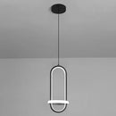 GobekUsa LED Metal Bedside Pendant Light with Halo Ring