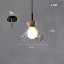 GobekUsa Clear Glass Pendant Lamp with LED Lights for Home Decor