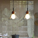 GobekUsa Clear Glass Pendant Lamp with LED Lights for Home Decor