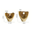 GobekUsa Gold Vase with Hollow Branches - Ceramic Home Decor Accessory