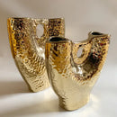GobekUsa Gold Vase with Hollow Branches - Ceramic Home Decor Accessory