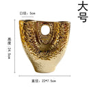 GobekUsa Gold Vase with Hollow Branches - Ceramic Home Decor Accessory