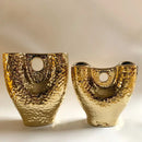 GobekUsa Gold Vase with Hollow Branches - Ceramic Home Decor Accessory
