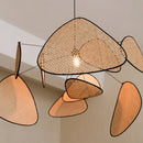 GobekUsa Hand Made Rattan Art Pendant Chandelier for Modern Living Room, Dining Room, Bedroom.