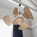 GobekUsa Hand Made Rattan Art Pendant Chandelier for Modern Living Room, Dining Room, Bedroom.