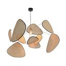 GobekUsa Hand Made Rattan Art Pendant Chandelier for Modern Living Room, Dining Room, Bedroom.