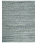 Modern Handloom Ivory, Charcoal, Silver 8x10 Contemporary Wool Area Rug