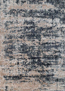 Peach and Charcoal Modern Abstract Area Rug 8x10 - Bamboo Silk