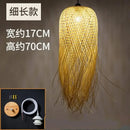 GobekUsa Bamboo Pendant Lights: Nordic Dining Room LED Hanging Lamps Loft Style Decor