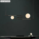 GobekUsa Modern Hanging Chandelier with Milky Glass and Folding Line Design in Black for Dining Hall Island - Simplicity Modo