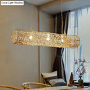 GobekUsa Modern Hanging Rattan Ceiling Light with 3 Bulbs for Tea Room Island