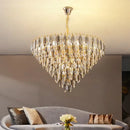 GobekUsa Crystal Chandelier: Modern Luxury Round Main Lamp for Living Room & Staircase