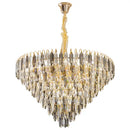 GobekUsa Crystal Chandelier: Modern Luxury Round Main Lamp for Living Room & Staircase