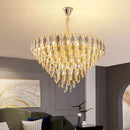GobekUsa Crystal Chandelier: Modern Luxury Round Main Lamp for Living Room & Staircase