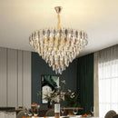 GobekUsa Crystal Chandelier: Modern Luxury Round Main Lamp for Living Room & Staircase