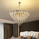 GobekUsa Crystal Chandelier: Modern Luxury Round Main Lamp for Living Room & Staircase