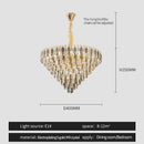 GobekUsa Crystal Chandelier: Modern Luxury Round Main Lamp for Living Room & Staircase