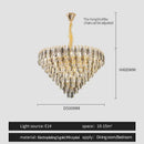 GobekUsa Crystal Chandelier: Modern Luxury Round Main Lamp for Living Room & Staircase
