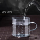 Modern heat resistant clear glass tea cup set dining room mugs by Decorbites