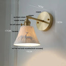 Modern herringbone ceramic copper led sconce wall lamp for bedroom by Decorbites