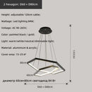 GobekUsa Hexagon Aluminium LED Pendant Light Dimmable Minimalist Chandelier for Living Room Bedroom