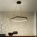 GobekUsa Hexagon Aluminium LED Pendant Light Dimmable Minimalist Chandelier for Living Room Bedroom