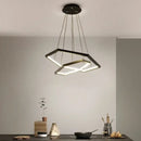 GobekUsa Hexagon Aluminium LED Pendant Light Dimmable Minimalist Chandelier for Living Room Bedroom