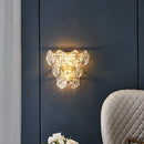 GobekUsa Hexagon Glass Wall Light with Gold Finish - Modern Bedroom Sconce Fixture