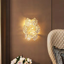 GobekUsa Hexagon Glass Wall Light with Gold Finish - Modern Bedroom Sconce Fixture