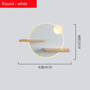 GobekUsa LED Bedside Shelf Wall Lamp with USB Charger - Modern Minimalist Bedroom Reading Light