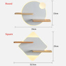 GobekUsa LED Bedside Shelf Wall Lamp with USB Charger - Modern Minimalist Bedroom Reading Light