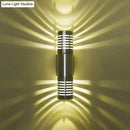 GobekUsa Modern Chrome LED Wall Lamp with Hollow Design and Warm/White Light