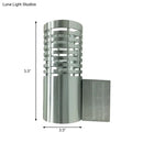 GobekUsa Modern Chrome LED Wall Lamp with Hollow Design and Warm/White Light