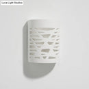 GobekUsa Modern Hollow Out Design 1-Light White LED Wall Sconce
