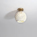 GobekUsa Ceramic LED Ceiling Lights: Modern Hollow Design for Living Room, Aisle, Balcony