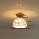 GobekUsa Ceramic LED Ceiling Lights: Modern Hollow Design for Living Room, Aisle, Balcony