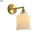 GobekUsa Ceramic LED Wall Sconce: Modern Copper Indoor Luminaria for Bedroom, Mirror, Stairway