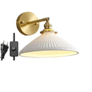 GobekUsa Ceramic LED Wall Sconce: Modern Copper Indoor Luminaria for Bedroom, Mirror, Stairway