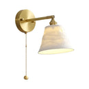 GobekUsa Ceramic LED Wall Sconce: Modern Copper Indoor Luminaria for Bedroom, Mirror, Stairway