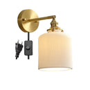 GobekUsa Ceramic LED Wall Sconce: Modern Copper Indoor Luminaria for Bedroom, Mirror, Stairway