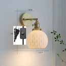 GobekUsa Ceramic LED Wall Sconce: Modern Copper Indoor Luminaria for Bedroom, Mirror, Stairway