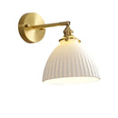 GobekUsa Ceramic LED Wall Sconce: Modern Copper Indoor Luminaria for Bedroom, Mirror, Stairway