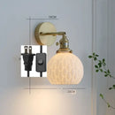 GobekUsa Ceramic LED Wall Sconce: Modern Copper Indoor Luminaria for Bedroom, Mirror, Stairway