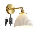 GobekUsa Ceramic LED Wall Sconce: Modern Copper Indoor Luminaria for Bedroom, Mirror, Stairway