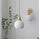 GobekUsa Ceramic LED Wall Sconce: Modern Copper Indoor Luminaria for Bedroom, Mirror, Stairway